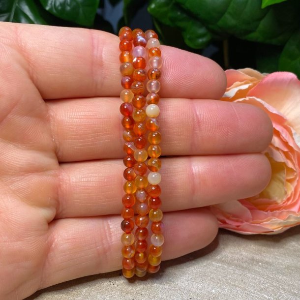 Karneol armbnd 4mm
