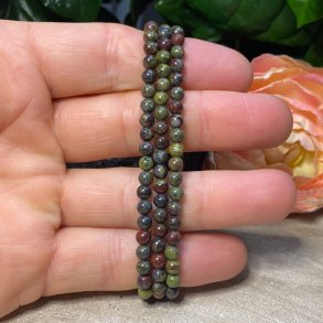Drageblods jaspis armbnd 4mm