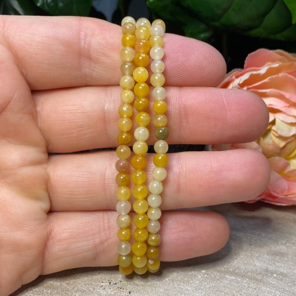 Gul jade armbnd 4mm
