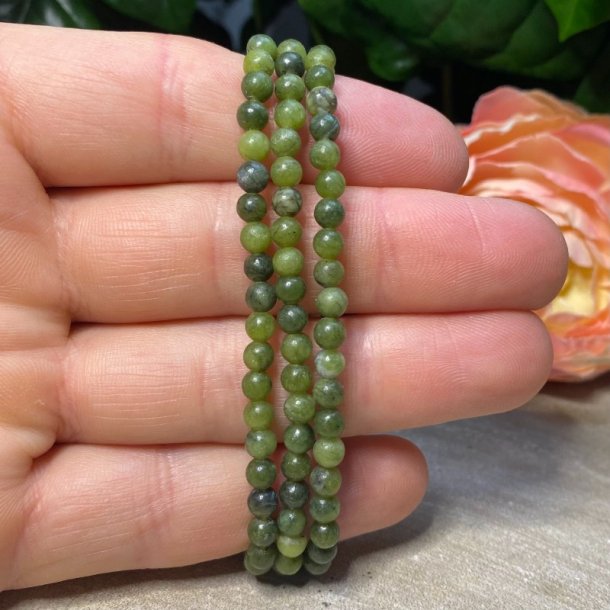 Grn jade armbnd 4mm
