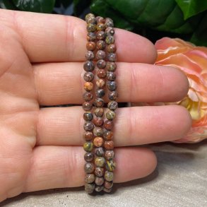 Leopard jaspis armbnd 4mm