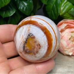 Crazy lace agat kugle fra Mexico 57mm