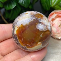 Crazy lace agat kugle fra Mexico 52mm