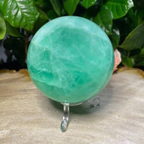 Gr�n Fluorit kugle 73mm