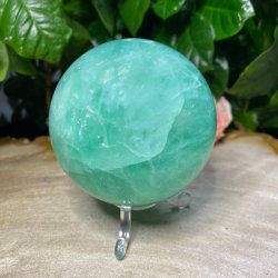 Gr�n Fluorit kugle 73mm