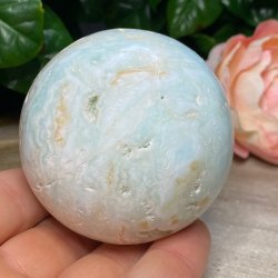 Caribisk calcit kugle 64mm
