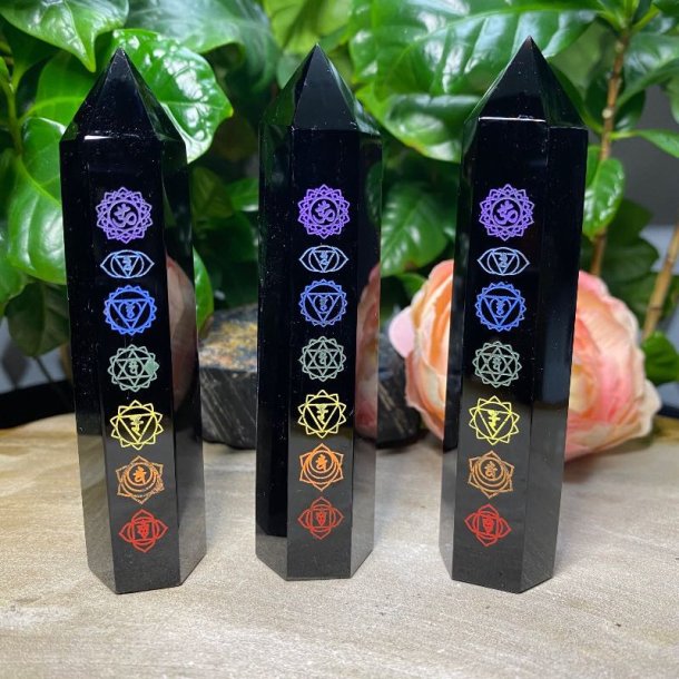 Sort obsidian chakra trne