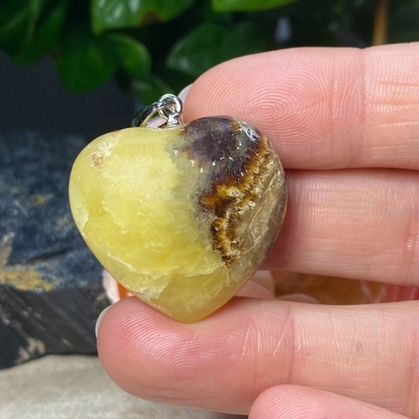 Septarie hjerte vedhng