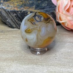 Stribet madagaskar agat kugle 32mm