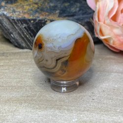 Stribet madagaskar agat kugle 32mm