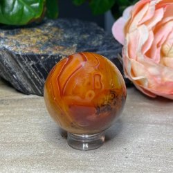 Stribet madagaskar agat kugle 33mm