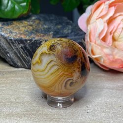 Stribet madagaskar agat kugle 33mm