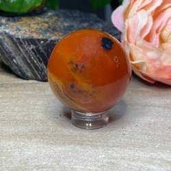 Stribet madagaskar agat kugle 34mm