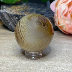 Stribet madagaskar agat kugle 34mm