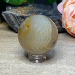 Stribet madagaskar agat kugle 34mm