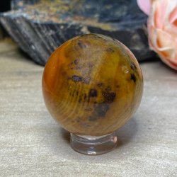 Stribet madagaskar agat kugle 32mm