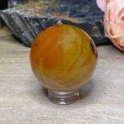 Stribet madagaskar agat kugle 32mm