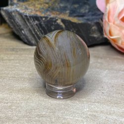 Stribet madagaskar agat kugle 28mm