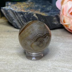 Stribet madagaskar agat kugle 28mm