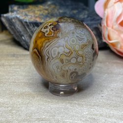 Stribet madagaskar agat kugle 36mm