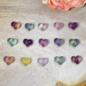 Fluorit hjerte 15mm